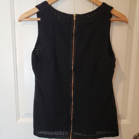 Banana Republic Eyelet Career Sleeveless Top Sz 4 - Picture 3 of 4